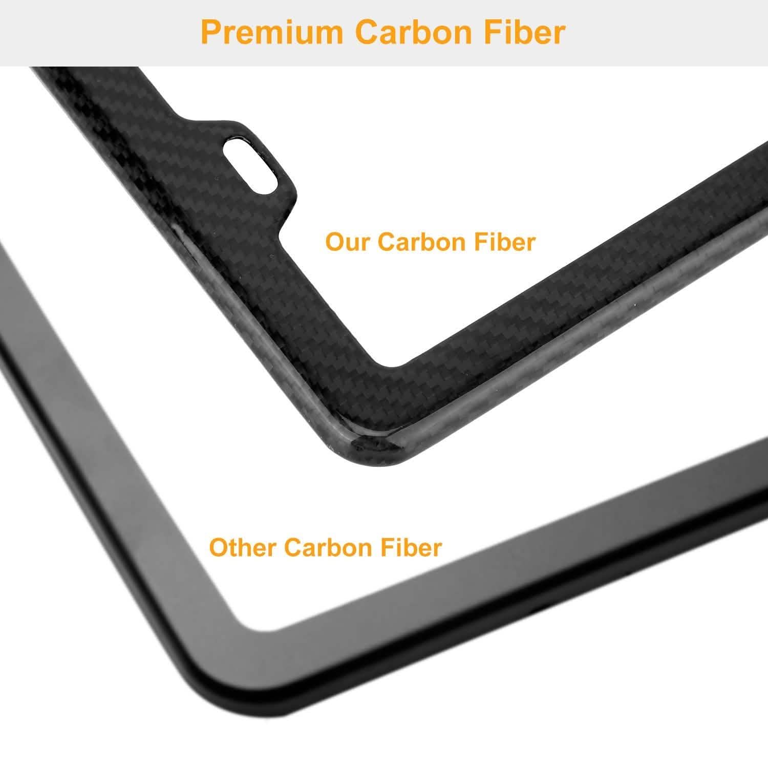 Carbon Fiber Black License Plate Automotive - DailySale