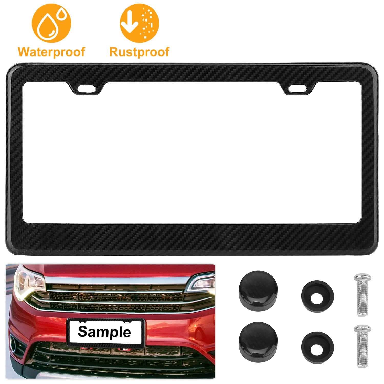 Carbon Fiber Black License Plate Automotive - DailySale