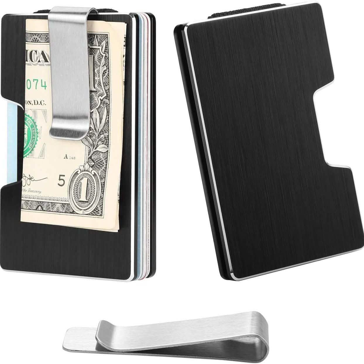 Carbon Fiber Pocket Money Clip Wallet with RIFD Card Blocking Bags & Travel - DailySale