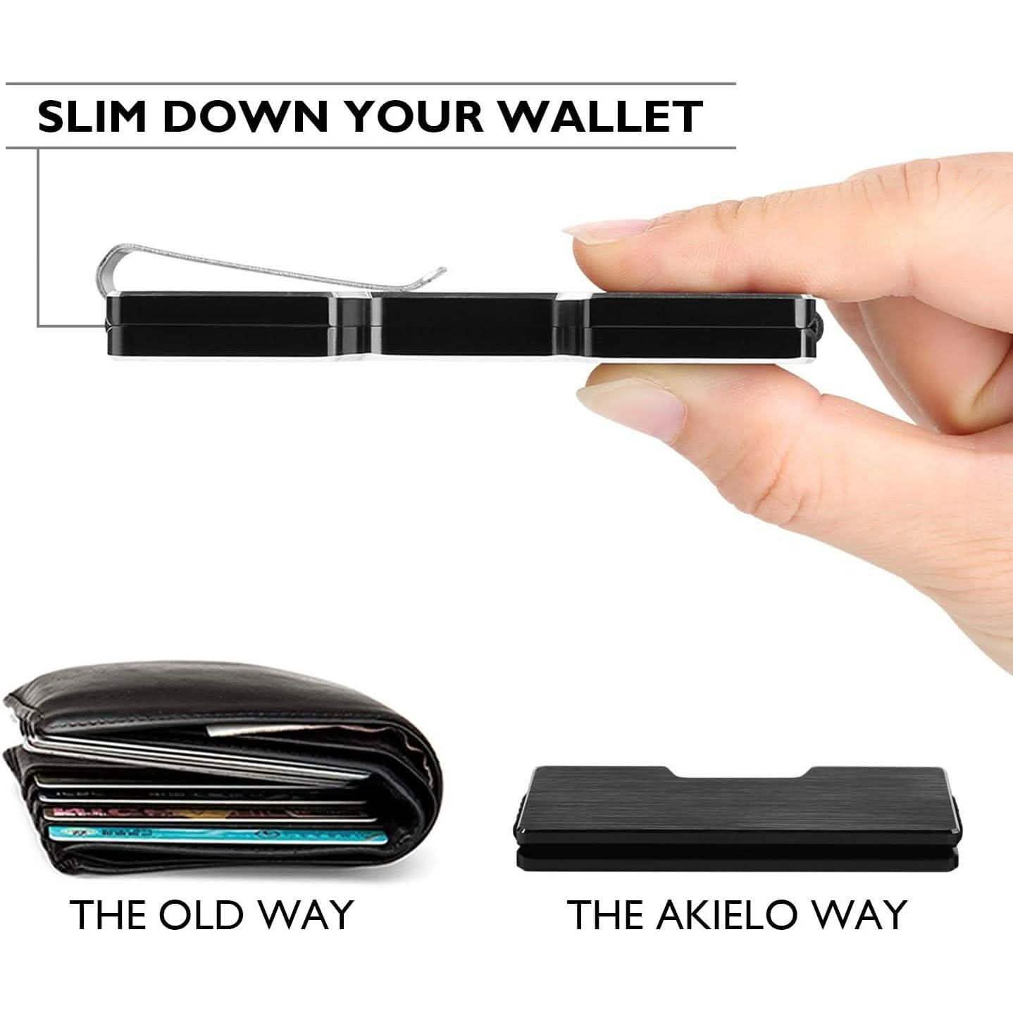 Carbon Fiber Pocket Money Clip Wallet with RIFD Card Blocking Bags & Travel - DailySale