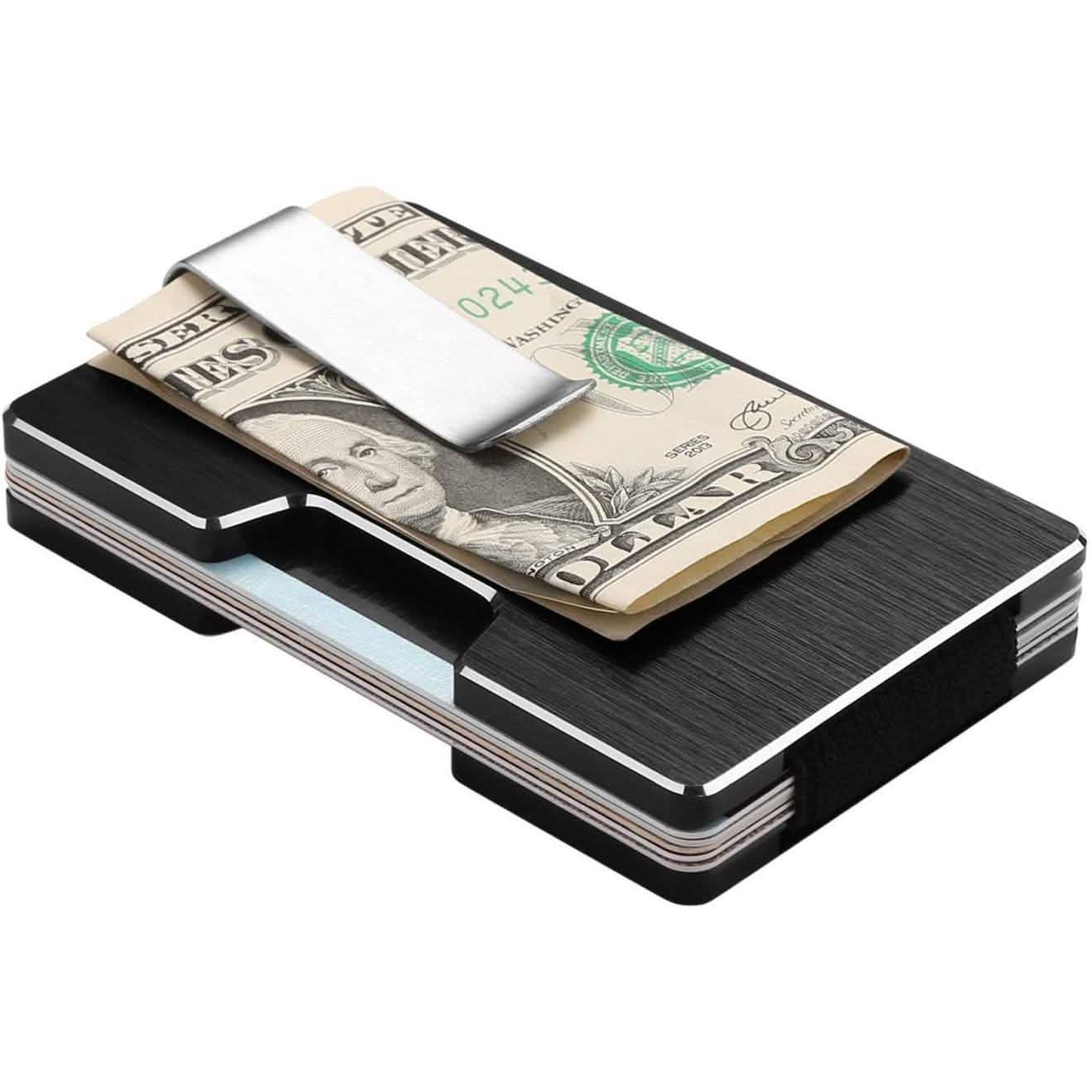Carbon Fiber Pocket Money Clip Wallet with RIFD Card Blocking Bags & Travel - DailySale
