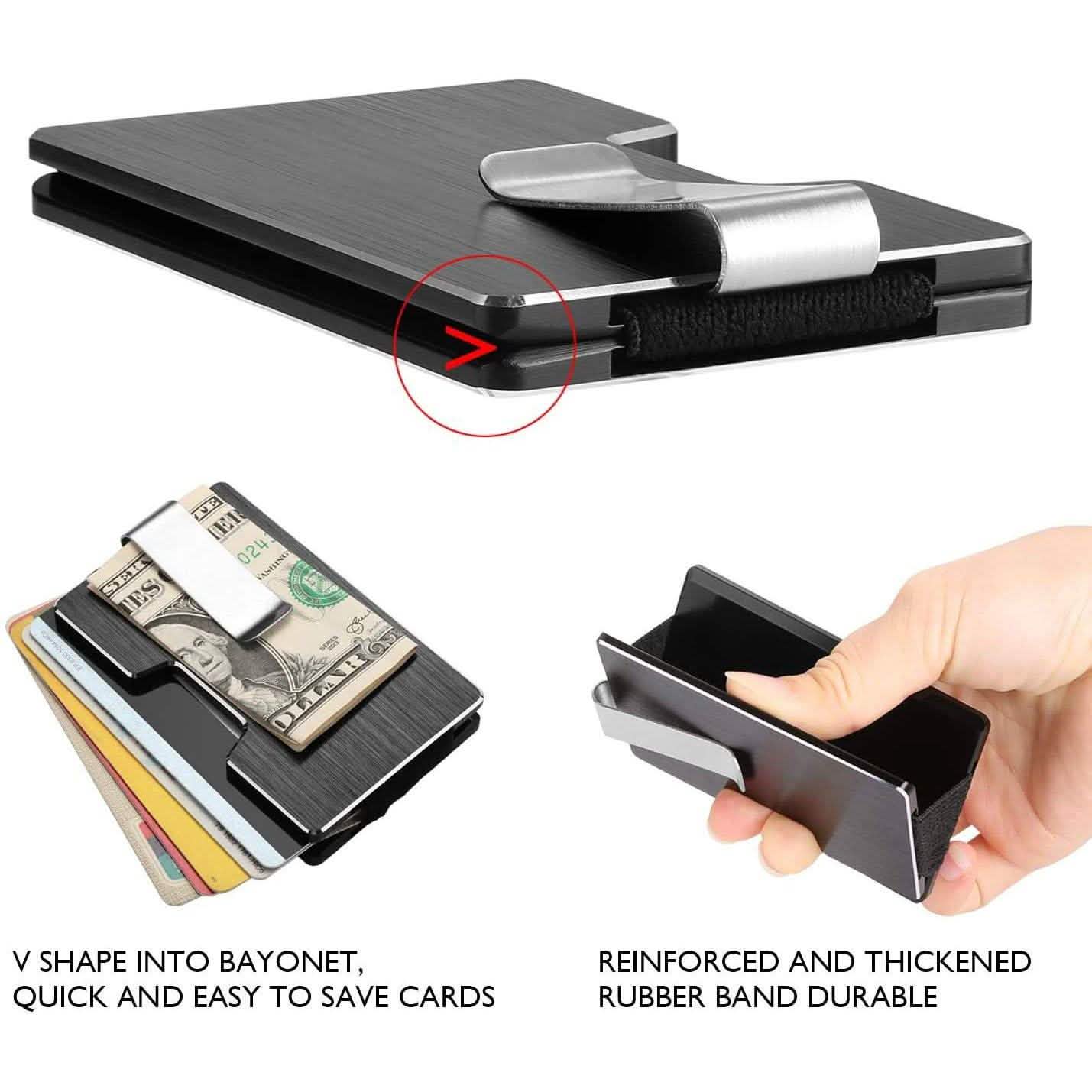 Carbon Fiber Pocket Money Clip Wallet with RIFD Card Blocking Bags & Travel - DailySale