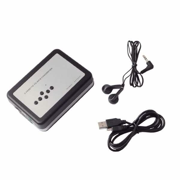 Cassette Tape Player Convert to MP3 WAV Converter Headphones & Audio - DailySale