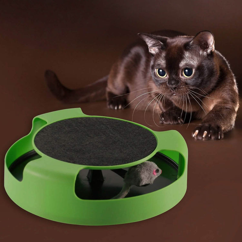 Cat Interactive Scratching Toy with Rotating Running Mouse Pet Supplies - DailySale