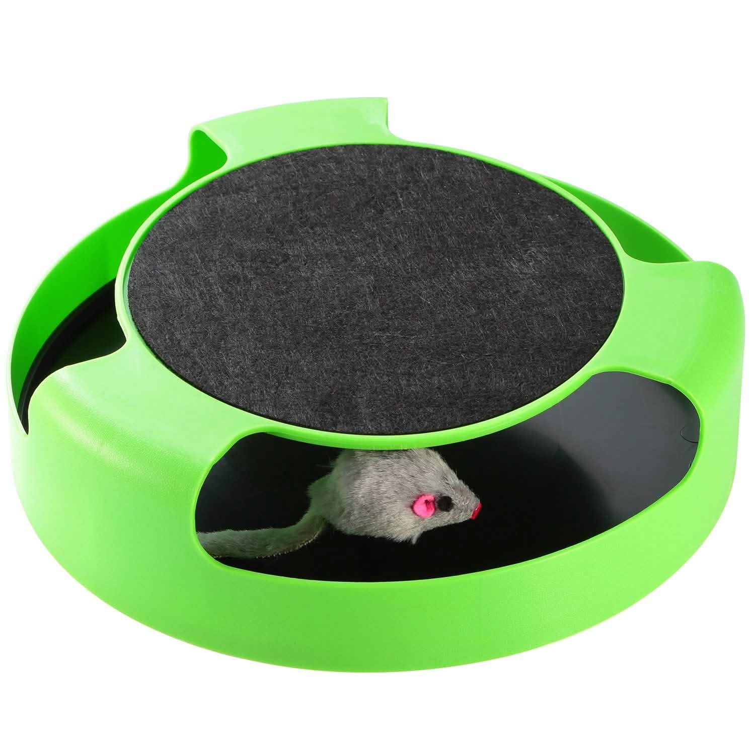 Cat Interactive Scratching Toy with Rotating Running Mouse Pet Supplies - DailySale