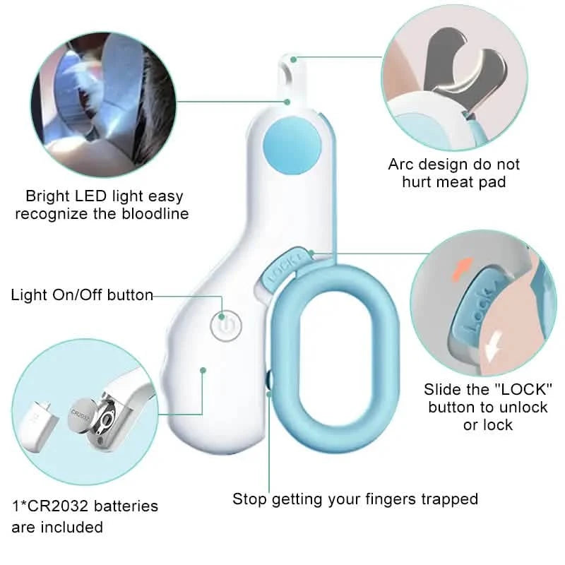 Cat Nail Clipper with LED Light Pet Supplies - DailySale