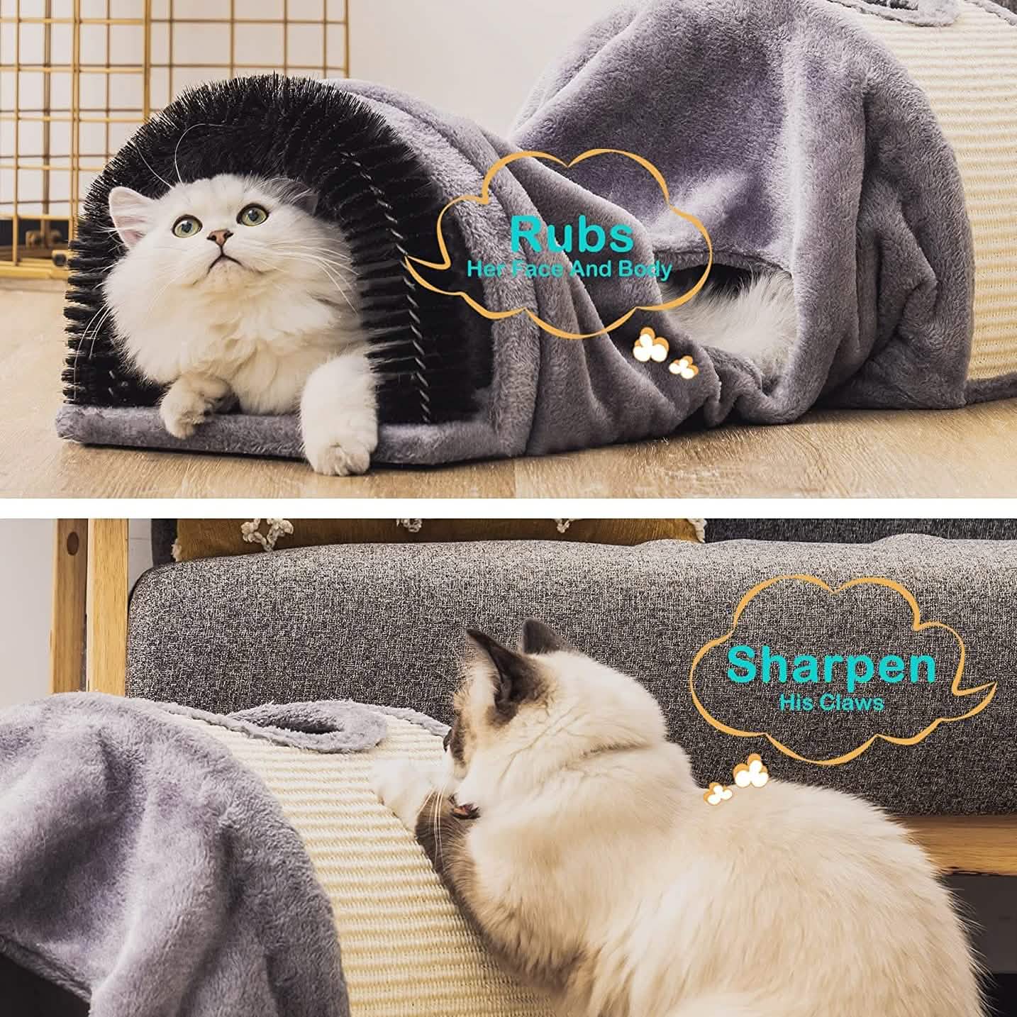 Cat Tunnel Bed Cat House Sisal Grab Bed Pet Supplies - DailySale