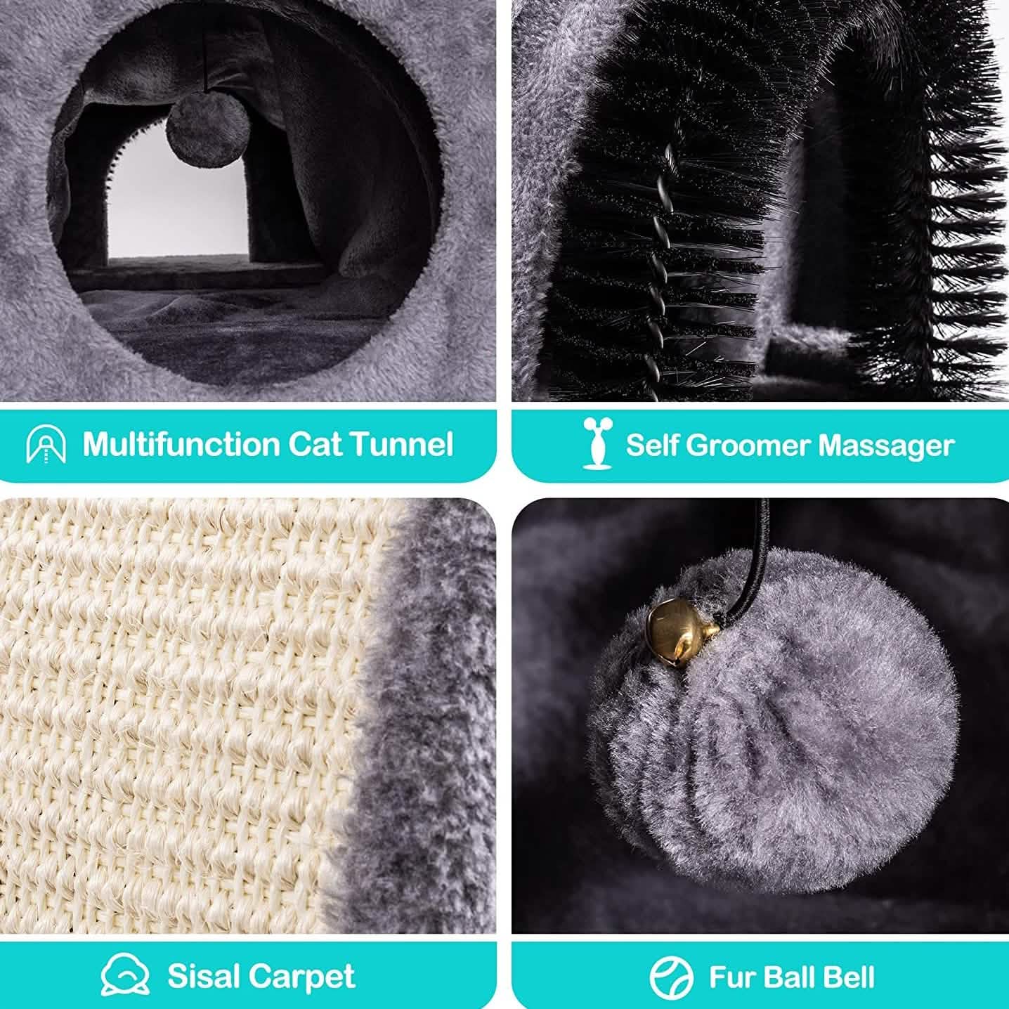 Cat Tunnel Bed Cat House Sisal Grab Bed Pet Supplies - DailySale