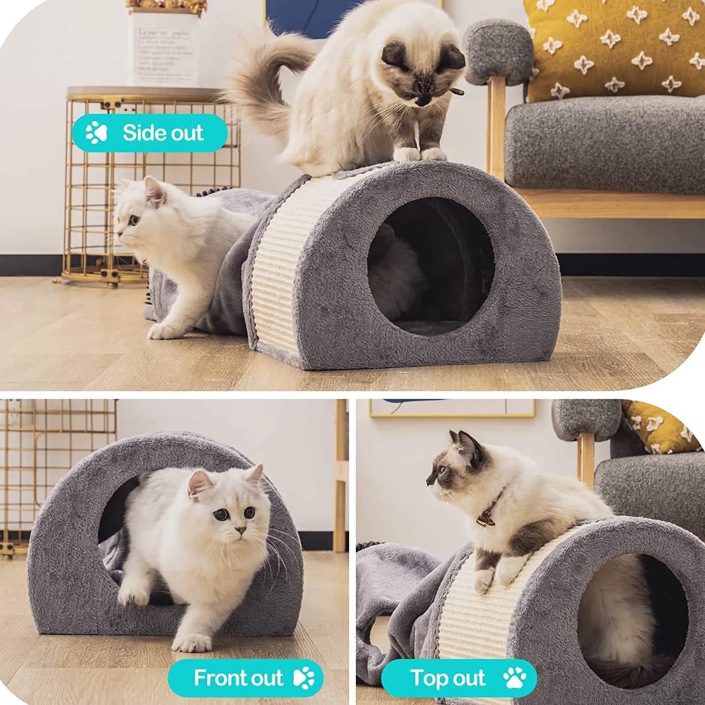 Cat Tunnel Bed Cat House Sisal Grab Bed Pet Supplies - DailySale