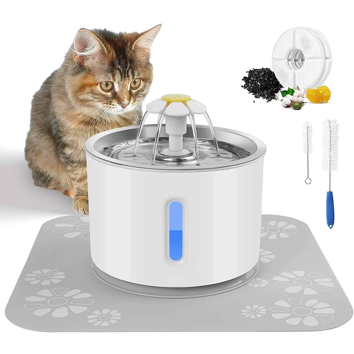 Cat Water Fountain 2.4L Automatic Pet Fountain Pet Supplies - DailySale