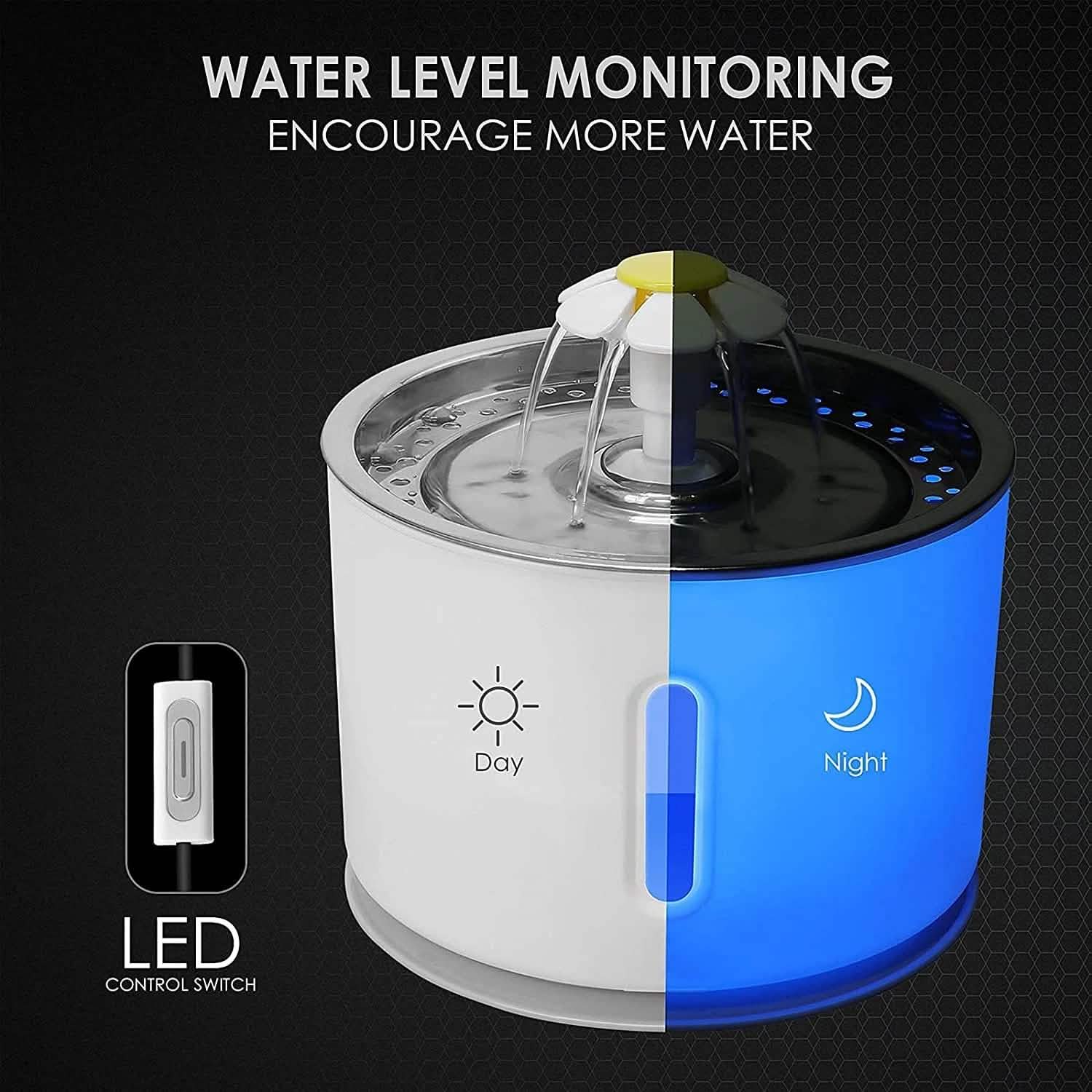 Cat Water Fountain 2.4L Automatic Pet Fountain Pet Supplies - DailySale