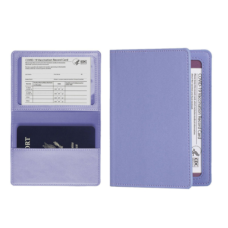 CDC Vaccination Card Holder And RFID Passport Organizer Holder Bags & Travel Purple - DailySale
