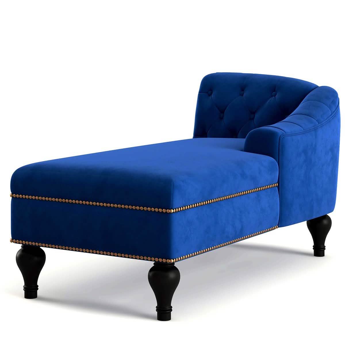 Chaise Lounge Indoor Chair Tufted Fabric, Sleeper Lounge Sofa Furniture & Decor - DailySale