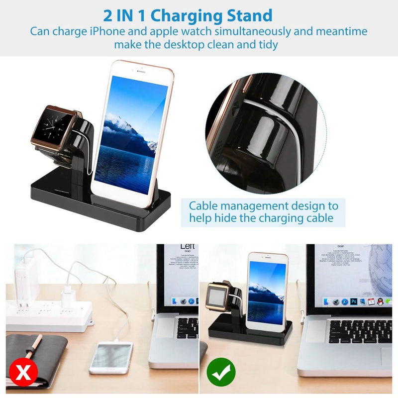 Charging Stand Dock Holder for iPhone and Apple Watch Mobile Accessories - DailySale