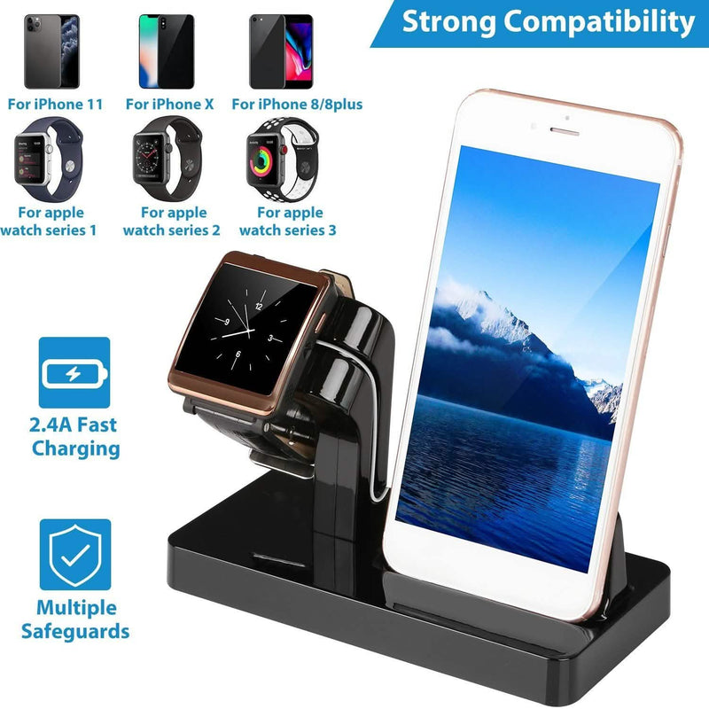 Charging Stand Dock Holder for iPhone and Apple Watch Mobile Accessories - DailySale