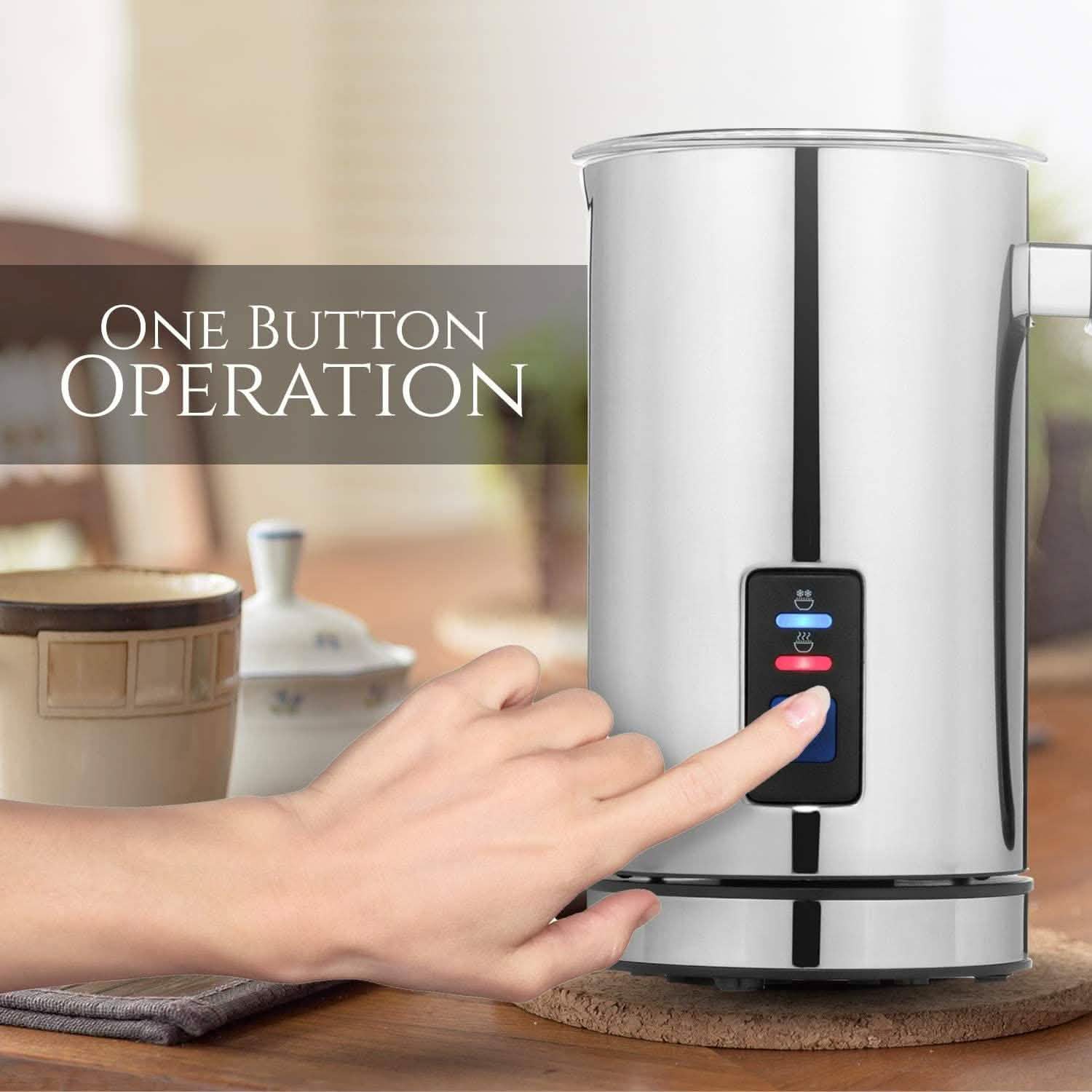 Chef's Star Milk Frother - Automatic Foam Maker & Creamer For Hot Or Cold Milk Steamer Kitchen Essentials - DailySale