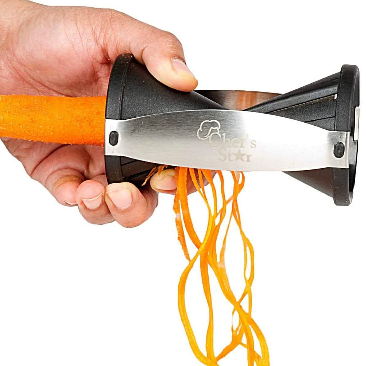 Chef's Star Spiral Slicer with Stainless Steel Spiralizer & Juilienne Blades Kitchen & Dining - DailySale