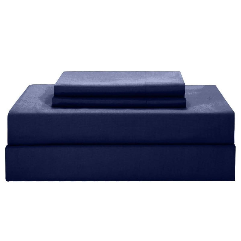 Chic Home Jordyn Minimalist Comforter Set Linen & Bedding Twin Navy - DailySale