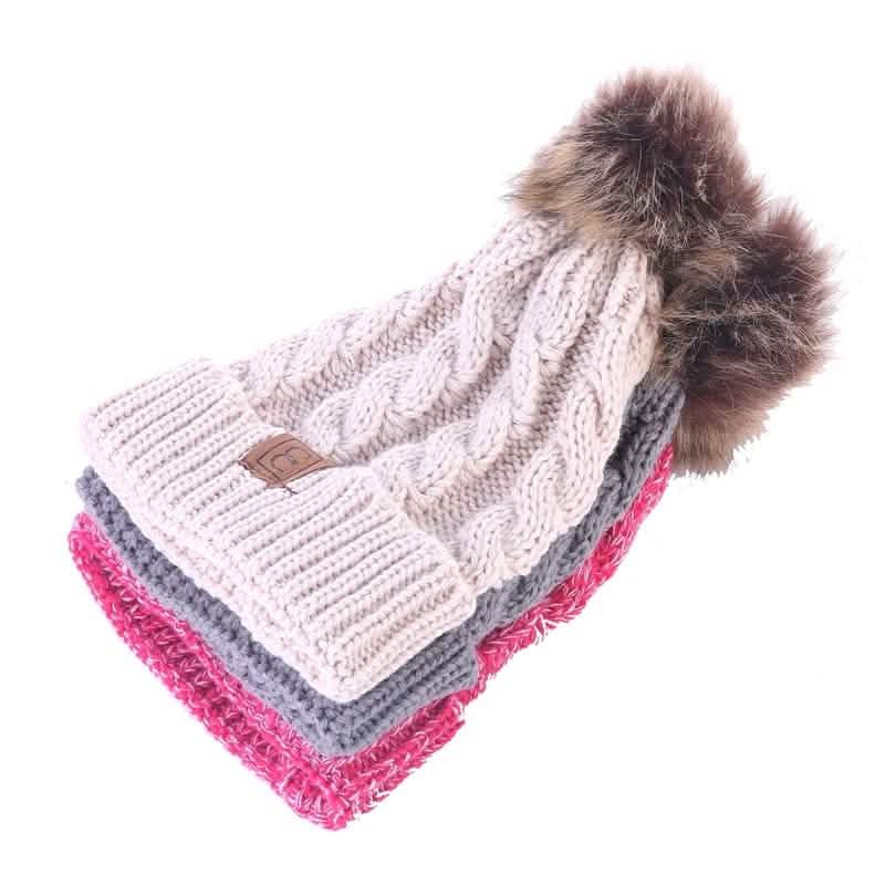 Chic Mom and Me Pom Beanies Women's Apparel - DailySale