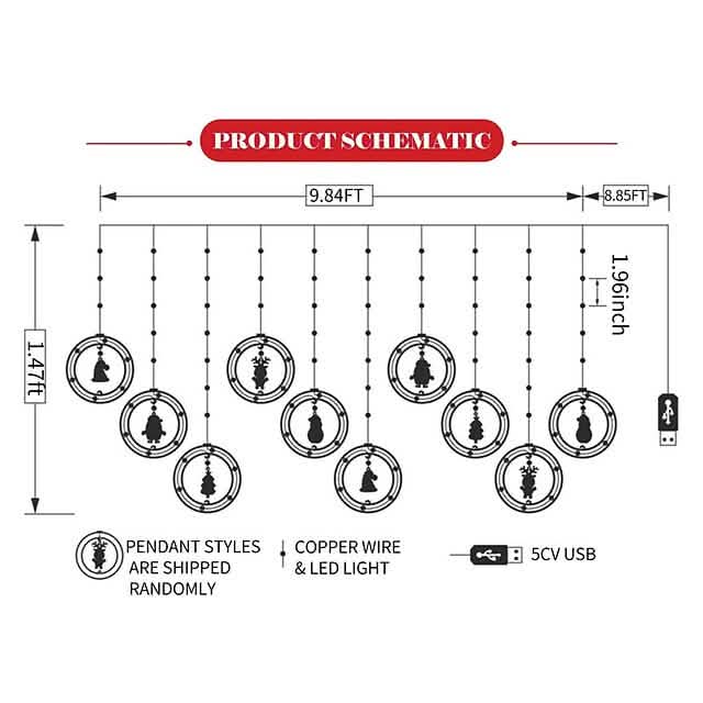 Chiristmas Lights LED Holiday Light Holiday Decor & Apparel - DailySale