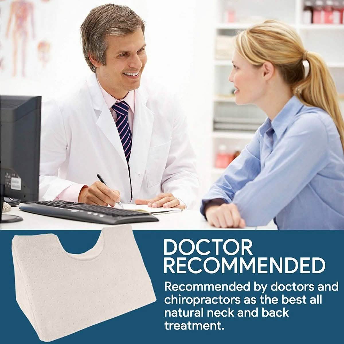 Chiropractic Cervical Traction Neck Wedge Pillow Wellness & Fitness - DailySale