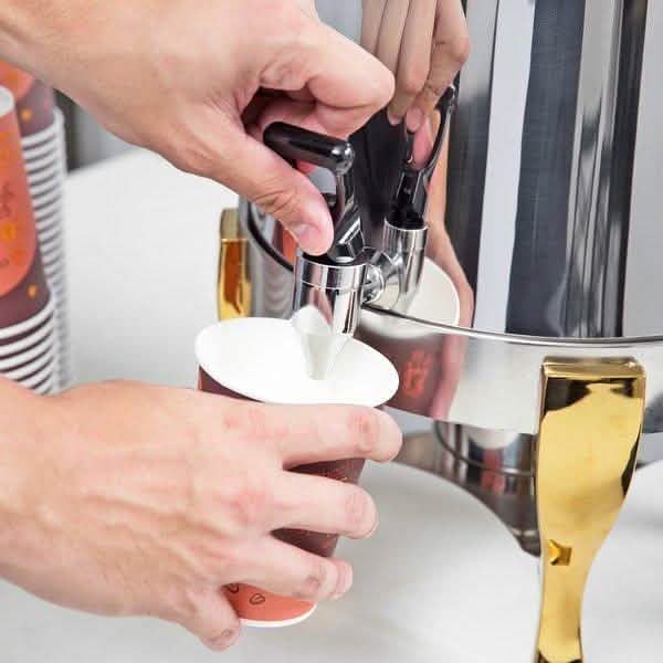 Choice Deluxe Stainless Steel 80 cup Coffee Chafer Urn with Gold Accents Kitchen & Dining - DailySale