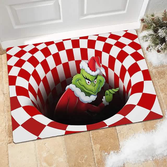 Christmas Carpet Floor Mat Holiday Decor & Apparel Red 16" x 24" - DailySale