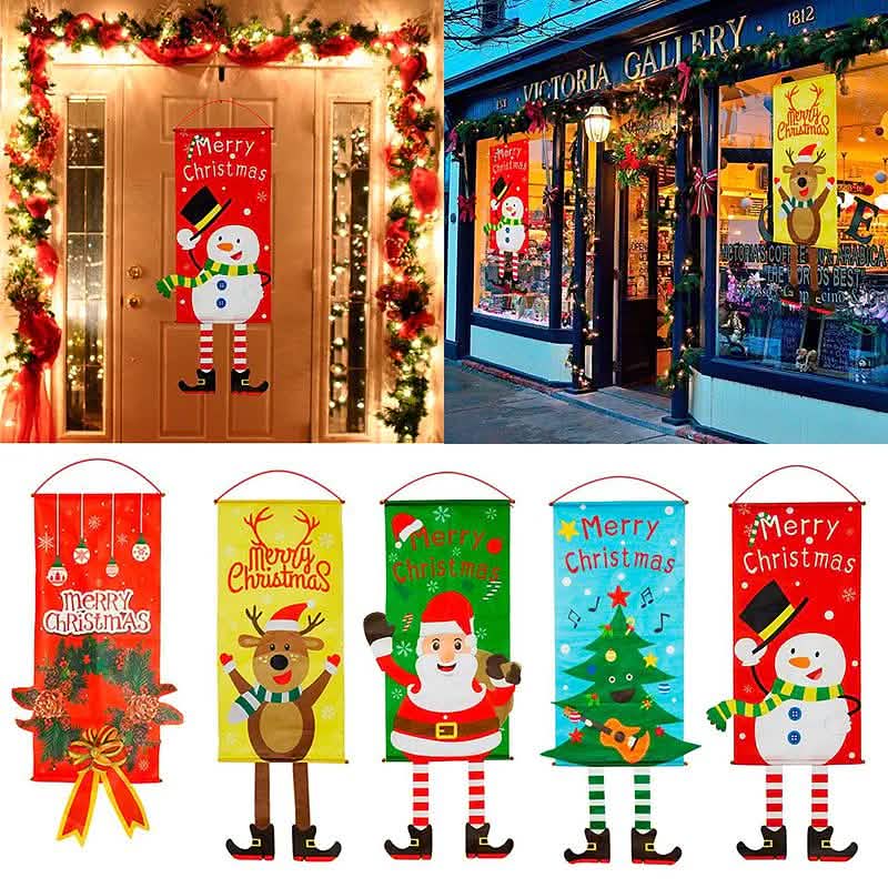 Christmas Door Hanging Flag Decor Holiday Decor & Apparel - DailySale