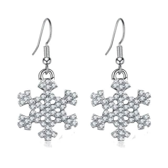 Christmas Ear Decor Hooks Creative Ladies Holiday Earrings Holiday Decor & Apparel Snowflake - DailySale