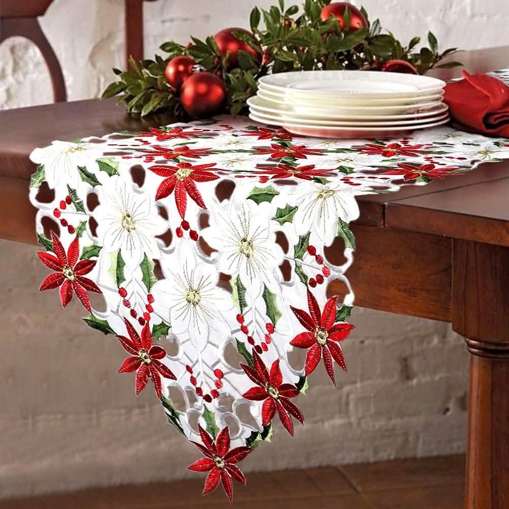 Christmas Embroidered Table Runners Holiday Decor & Apparel - DailySale