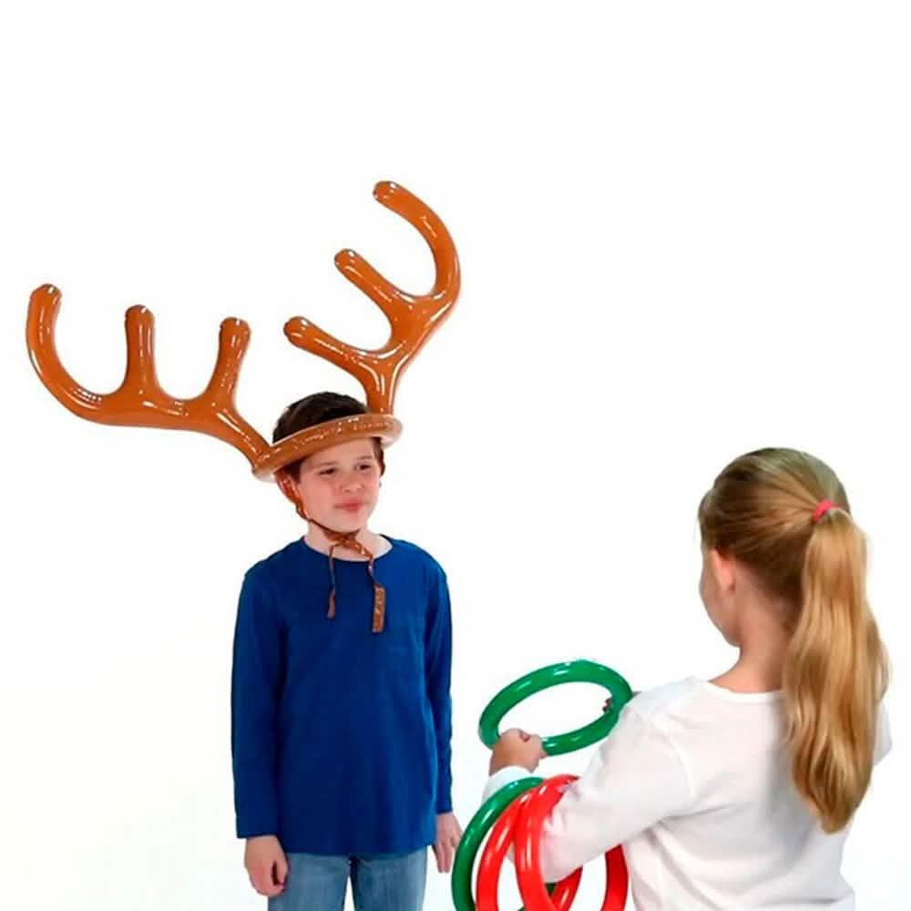 Christmas Inflatable Reindeer Toss Game Holiday Decor & Apparel - DailySale
