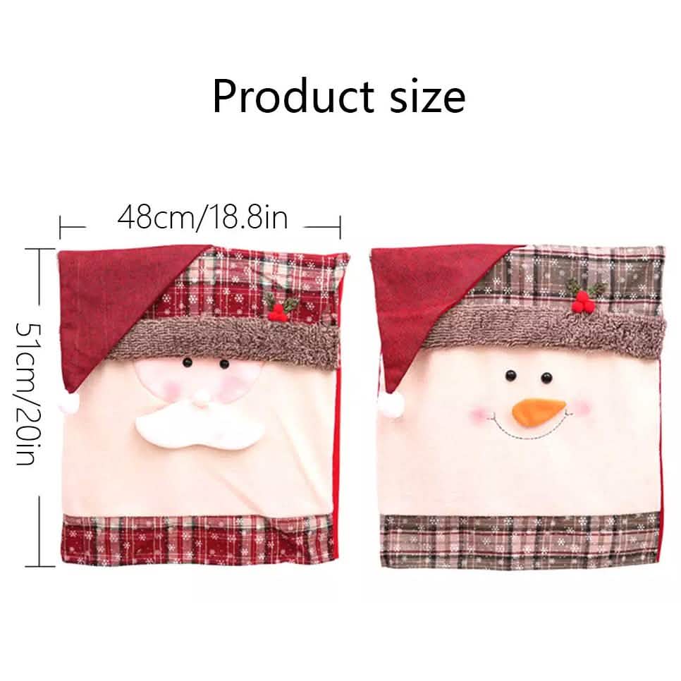 Christmas Santa Claus Snowman Chair Cover Holiday Decor & Apparel - DailySale