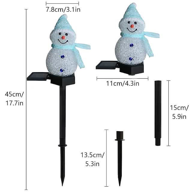 Christmas Snowman Light Solar Holiday Decor & Apparel - DailySale