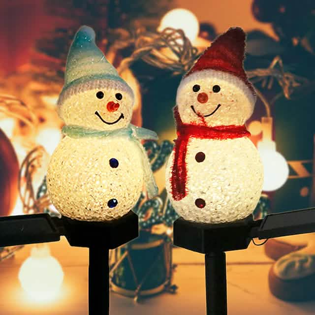 Christmas Snowman Light Solar Holiday Decor & Apparel - DailySale