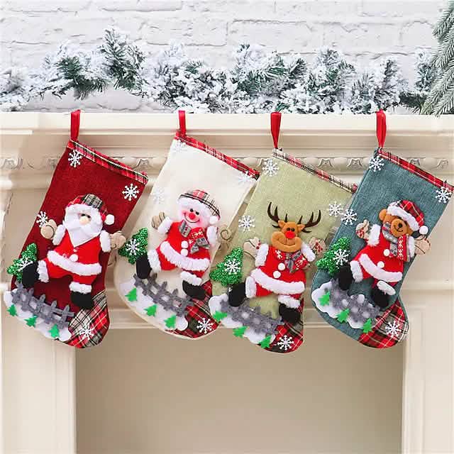 Christmas Stocking Gift Bag Holiday Decor & Apparel - DailySale