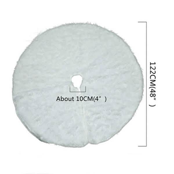 Christmas Tree Skirt Plush Lovely Decorations Holiday Decor & Apparel 120cm - DailySale