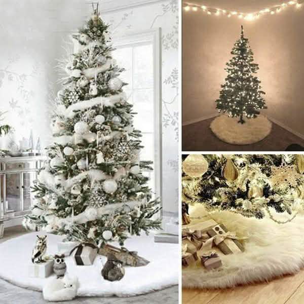 Christmas Tree Skirt Plush Lovely Decorations Holiday Decor & Apparel - DailySale