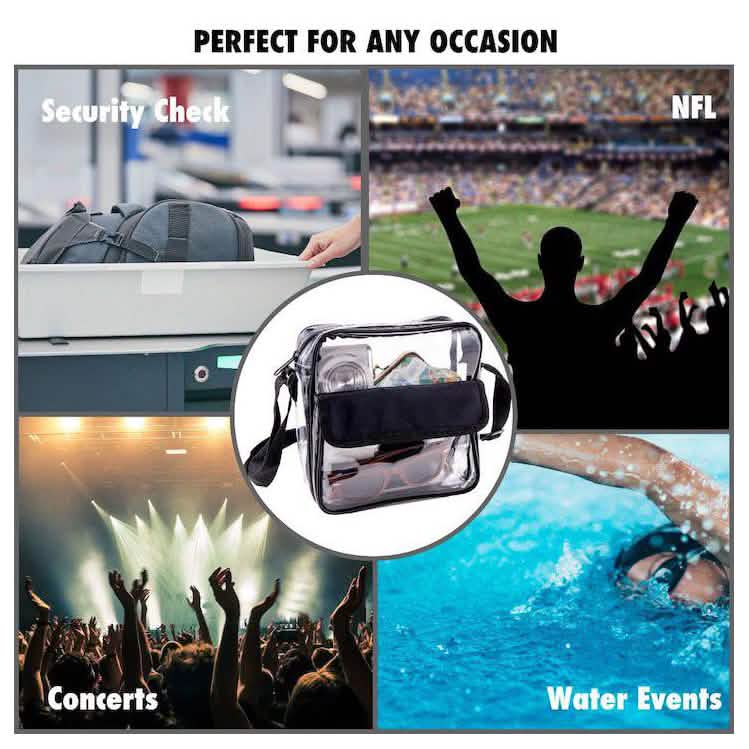 Clear Crossbody Messenger Shoulder Bag Bags & Travel - DailySale