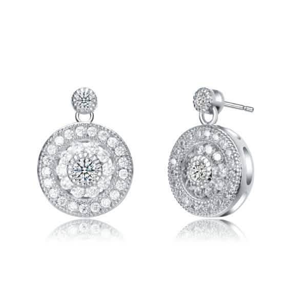 Clear Round Drop Earrings Earrings - DailySale