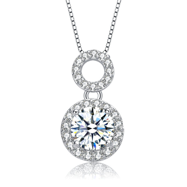 Clear Round Pendant Necklace Necklaces - DailySale