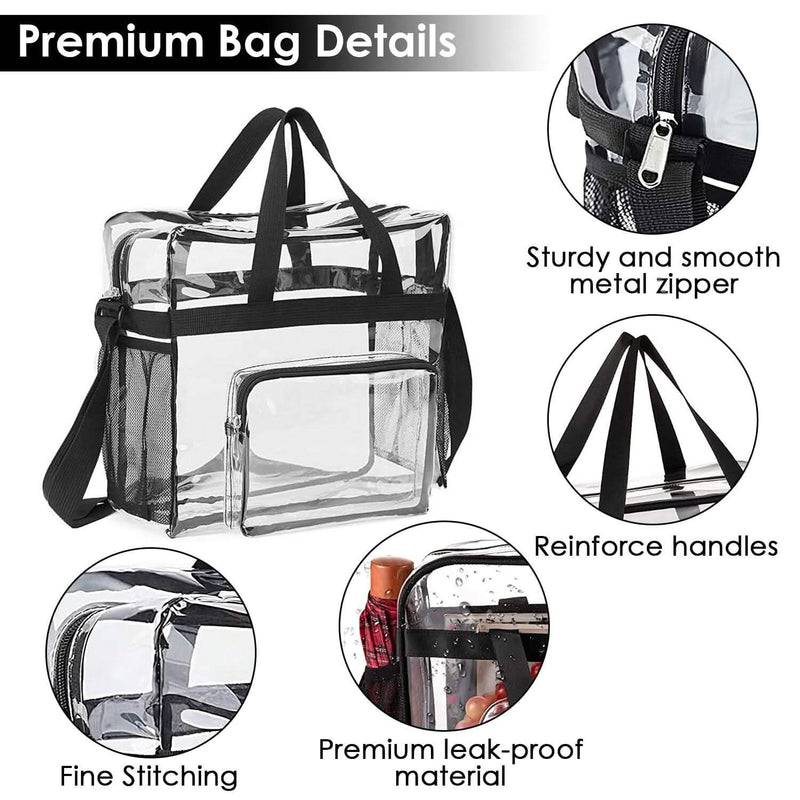 Clear Transparent Shoulder Bag Stadium Approved Bags & Travel - DailySale