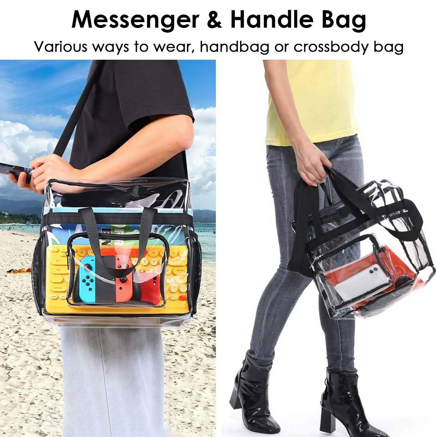 Clear Transparent Shoulder Bag Stadium Approved Bags & Travel - DailySale