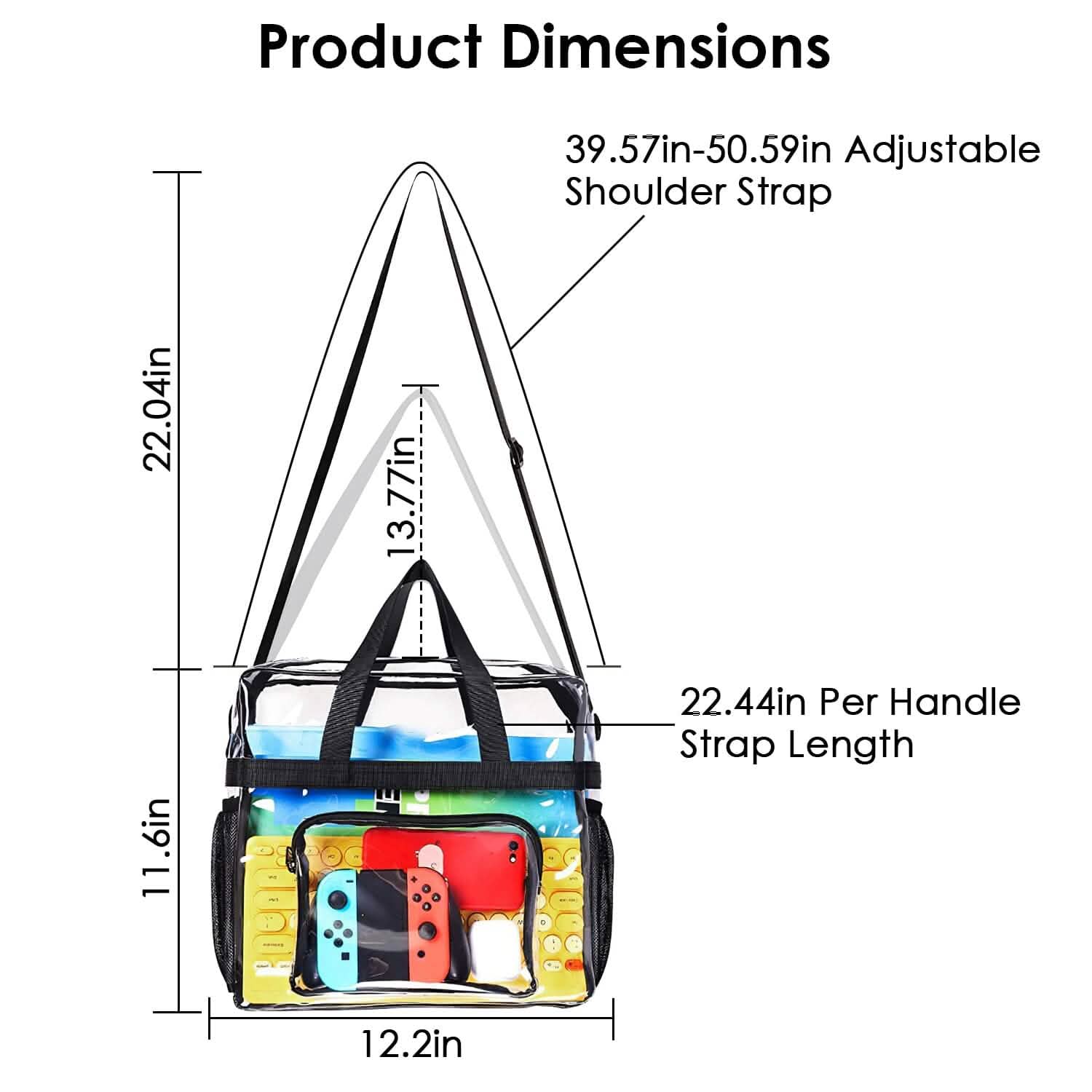 Clear Transparent Shoulder Bag Stadium Approved Bags & Travel - DailySale