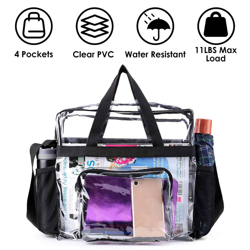 Clear Transparent Shoulder Bag Stadium Approved Bags & Travel - DailySale
