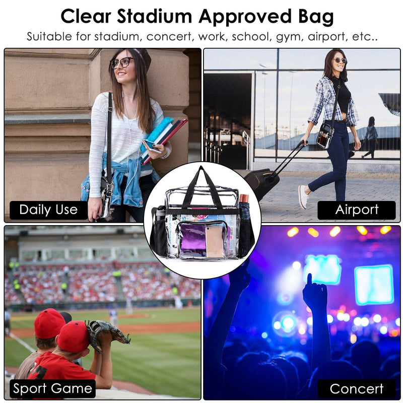 Clear Transparent Shoulder Bag Stadium Approved Bags & Travel - DailySale