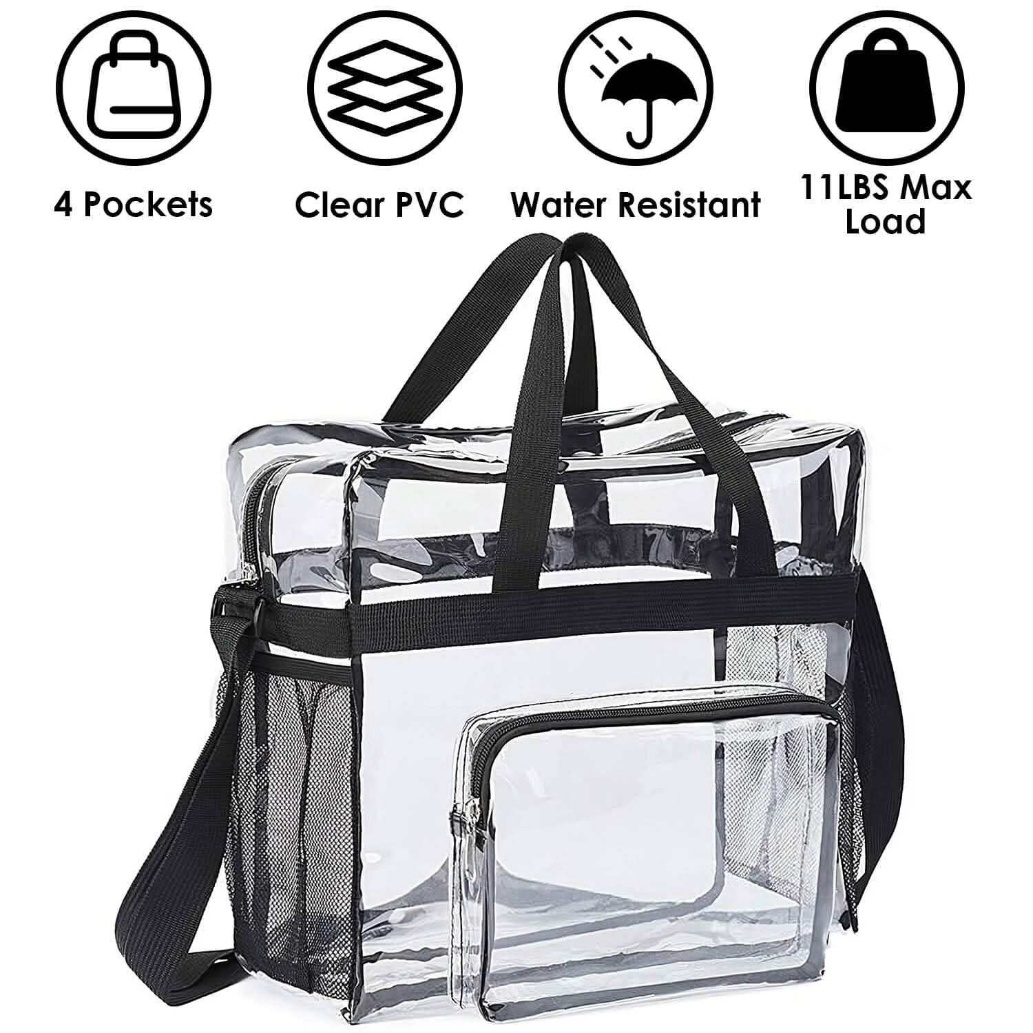 Clear Transparent Shoulder Bag Stadium Approved Bags & Travel - DailySale