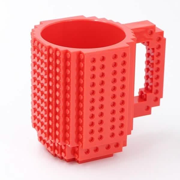 Coffee Cup Building Blocks Mugs Wine & Dining Red - DailySale