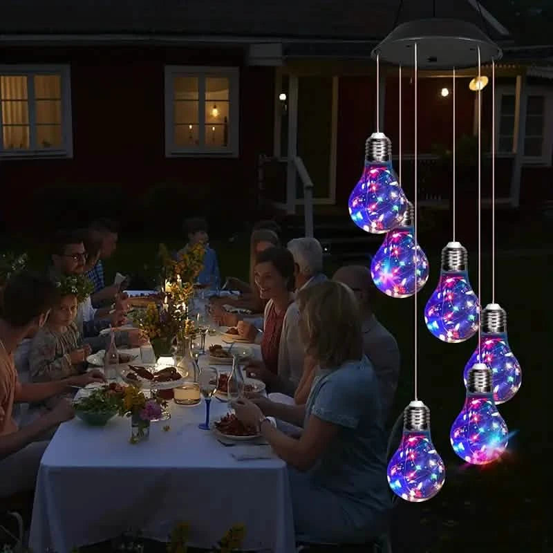 Colorful Lights Solar Wind Chimes for Outside Outdoor Lighting - DailySale