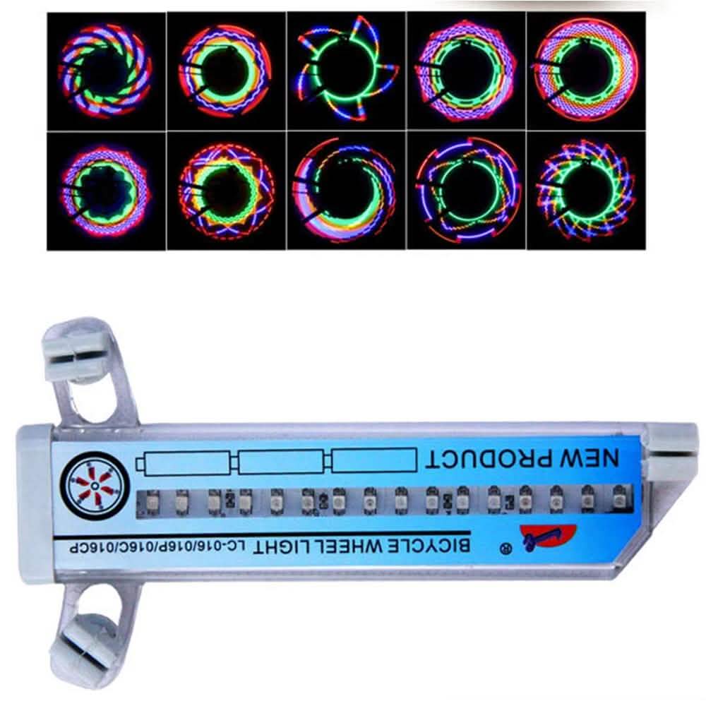 Colorful Rainbow 32 LED Wheel Signal Lights for Cycling Bikes Bicycles Outdoor Sports & Outdoors - DailySale
