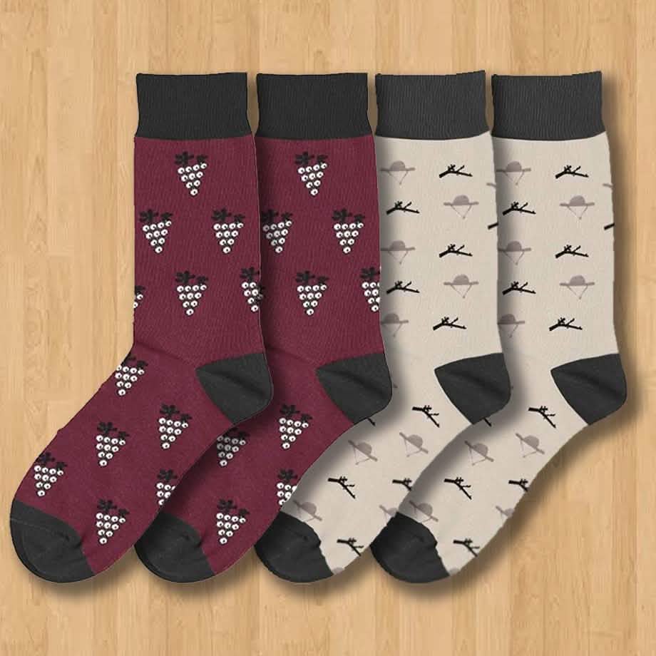 Combed Cotton Funky Casual Knee Socks - Assorted Styles Men's Apparel - DailySale